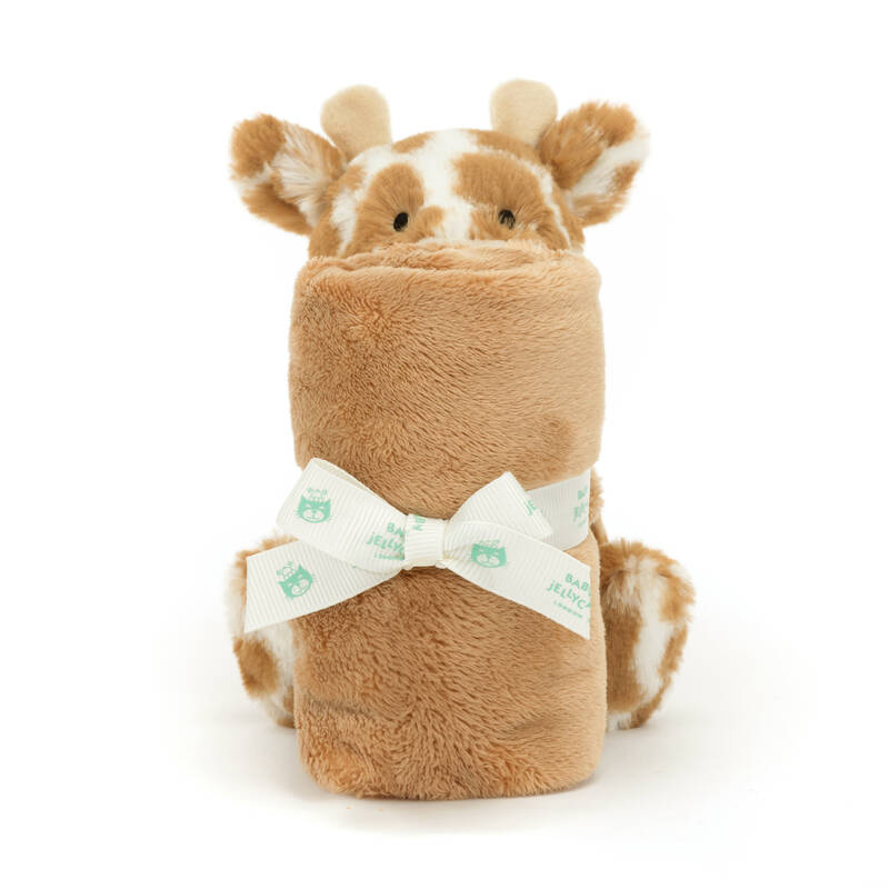 Peluche avec doudou Bashful Giraffe Soother Jellycat avant