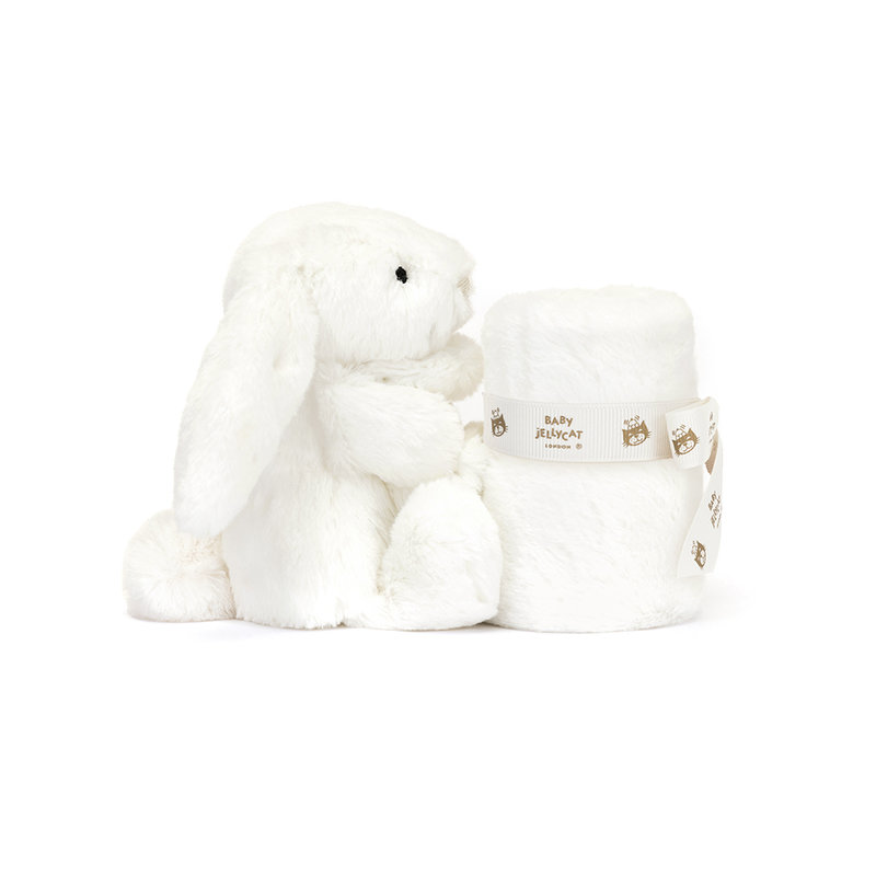 Peluche avec doudou Lapin Bashful Luxe Bunny Luna Jellycat profil 