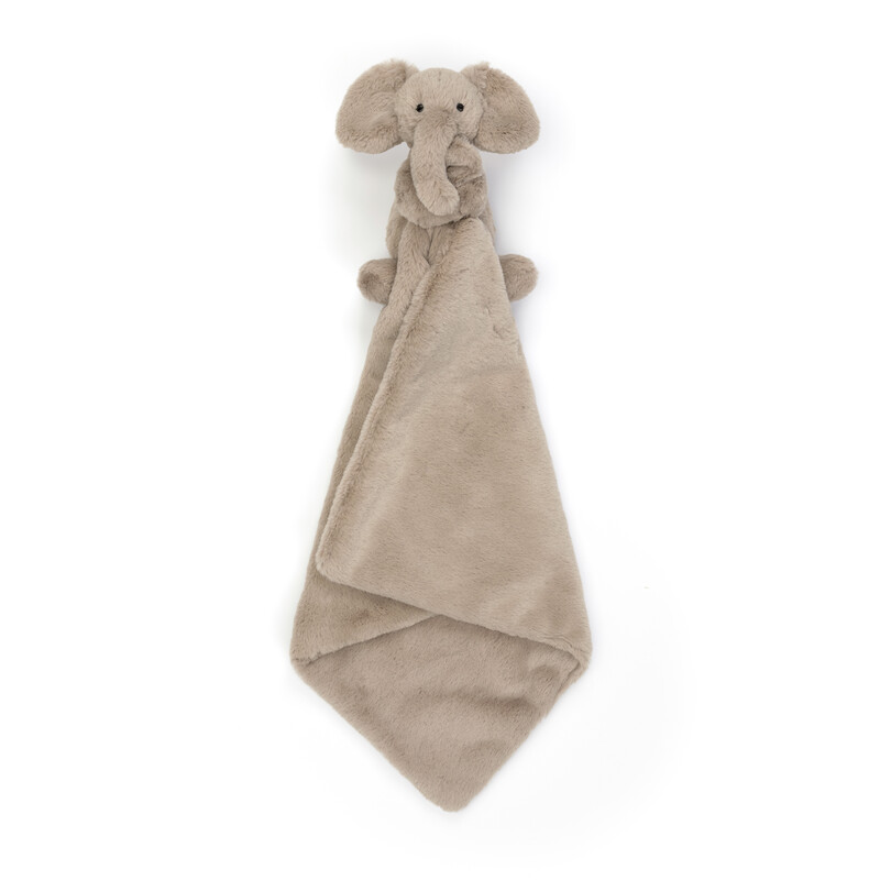 Peluche avec doudou Smudge Elephant Soother Jellycat depliee