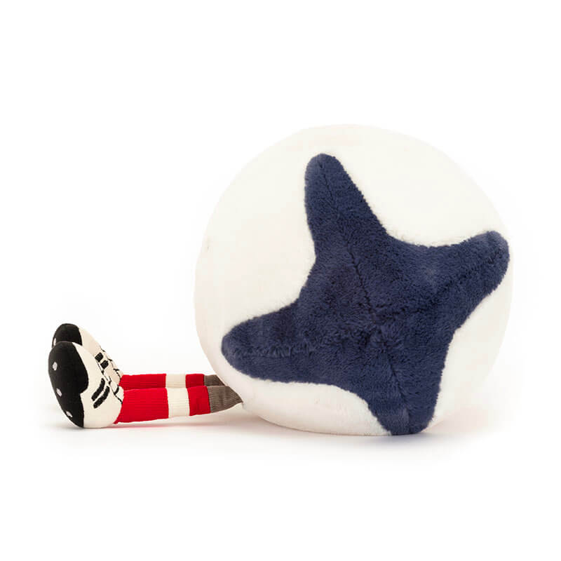 Peluche ballon de rugby Amuseable Sports Rugby Ball Jellycat profil