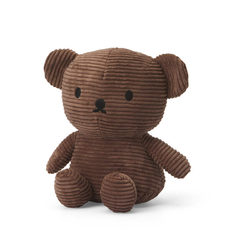 Peluche Boris Velours Côtelé - Marron 24cm Bon Ton Toys angle