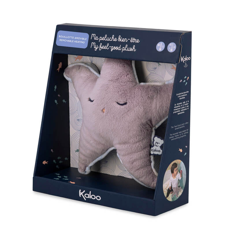 Peluche bouillotte Etoile de mer Petit Kaloo packaging droit