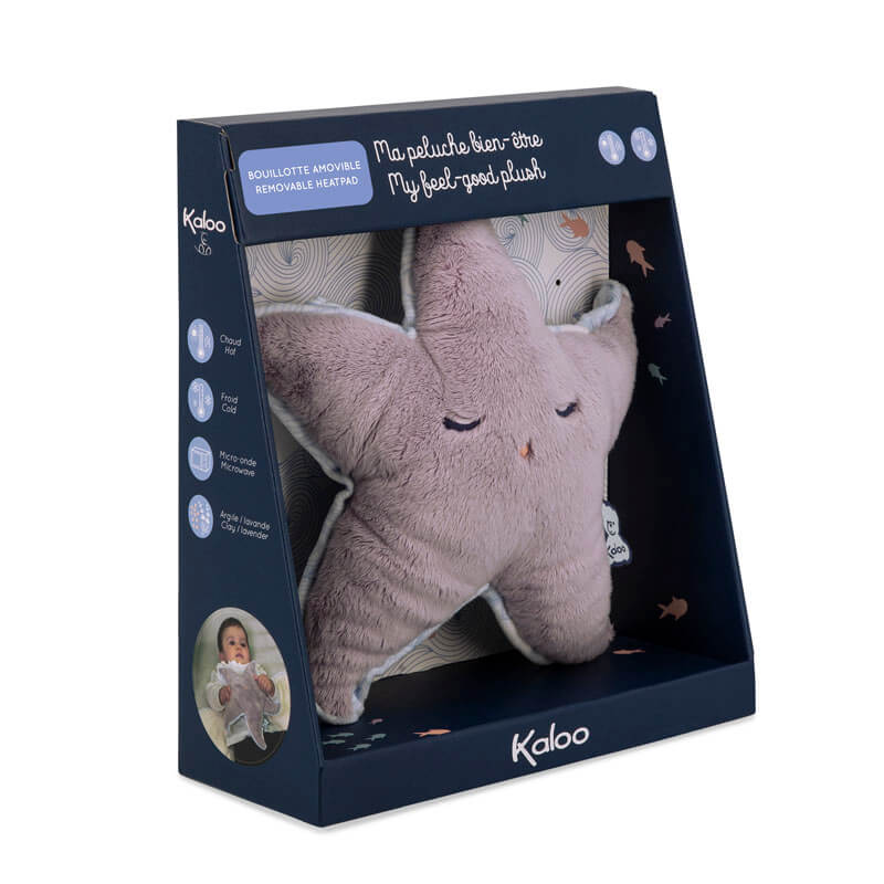 Peluche bouillotte Etoile de mer Petit Kaloo packaging gauche