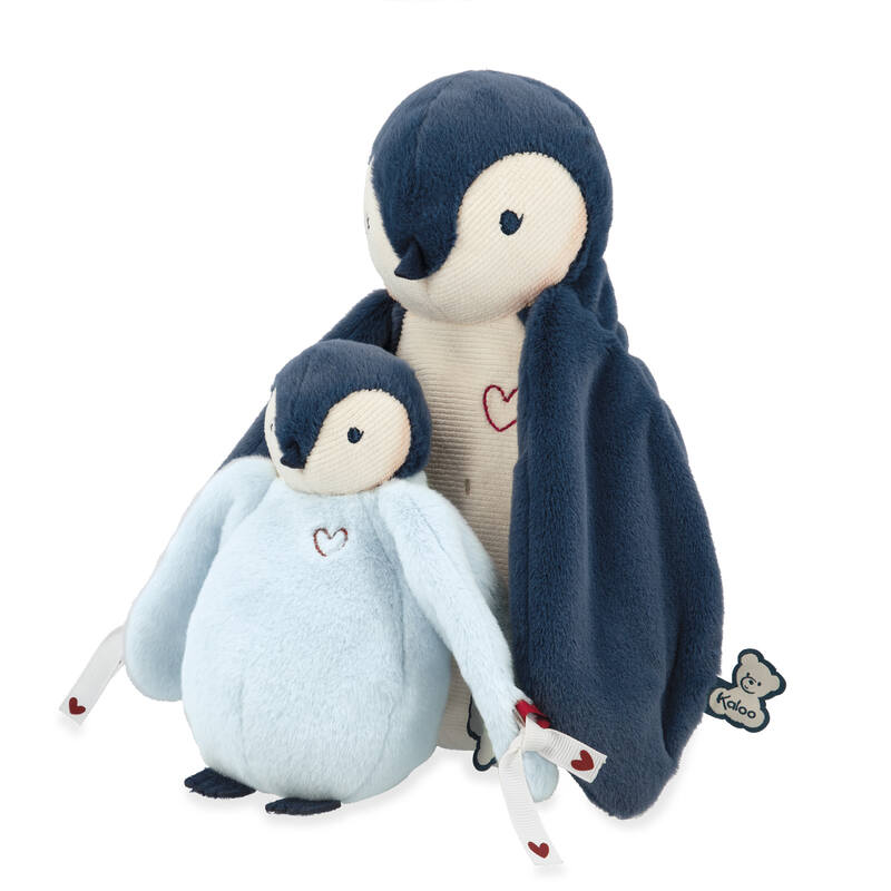 Peluches calins manchots bleus Kaloo cote