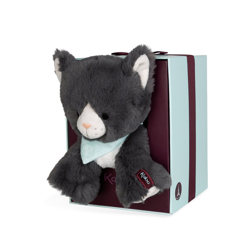 Peluche Chat Chamallow 17 cm Kaloo packaging profil