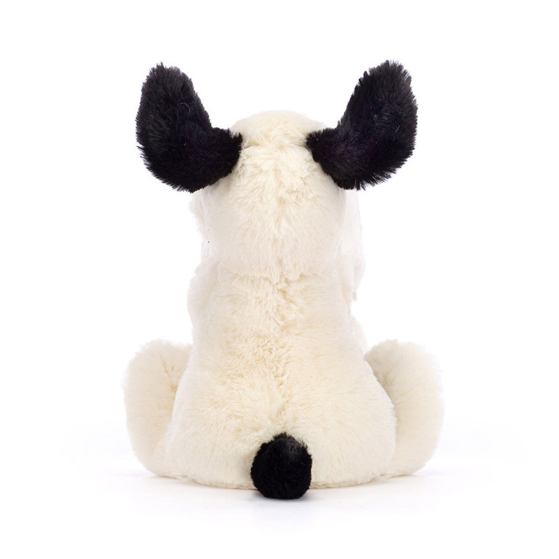 Peluche Chien Bashful Black and Cream Puppy avec doudou Jellycat dos