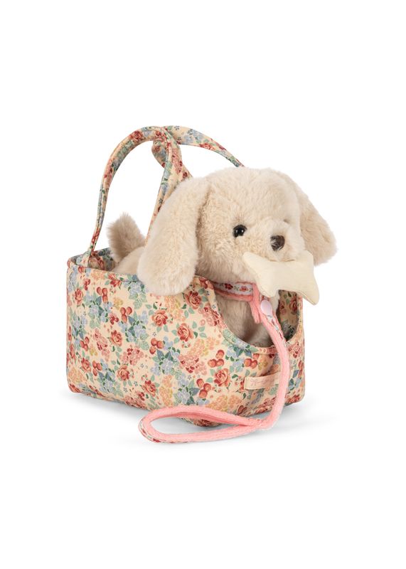 Peluche Chiot Aiko Dans Son Panier Konges Slojd