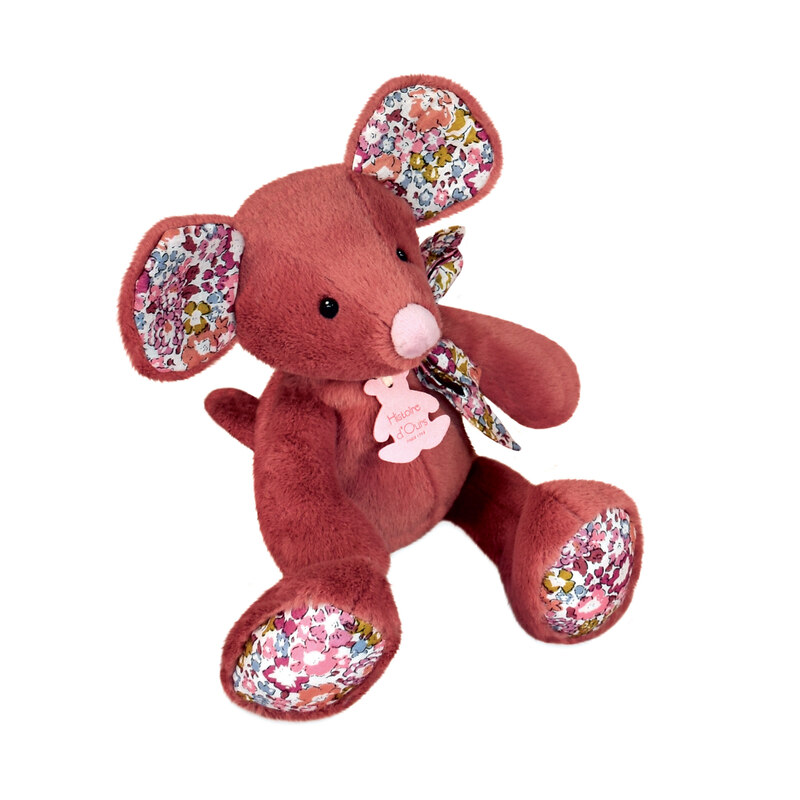 Peluche Copain Calin Souris Terracotta 25 cm Histoire d'Ours Produit face
