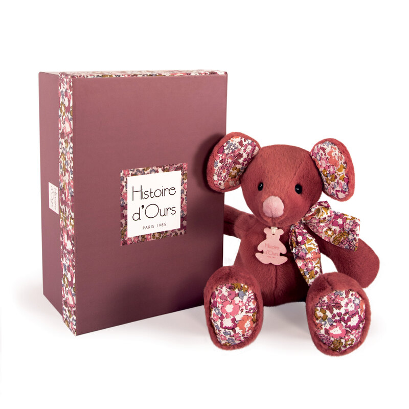 Peluche Copain Calin Souris Terracotta 25 cm Histoire d'Ours Produit face2