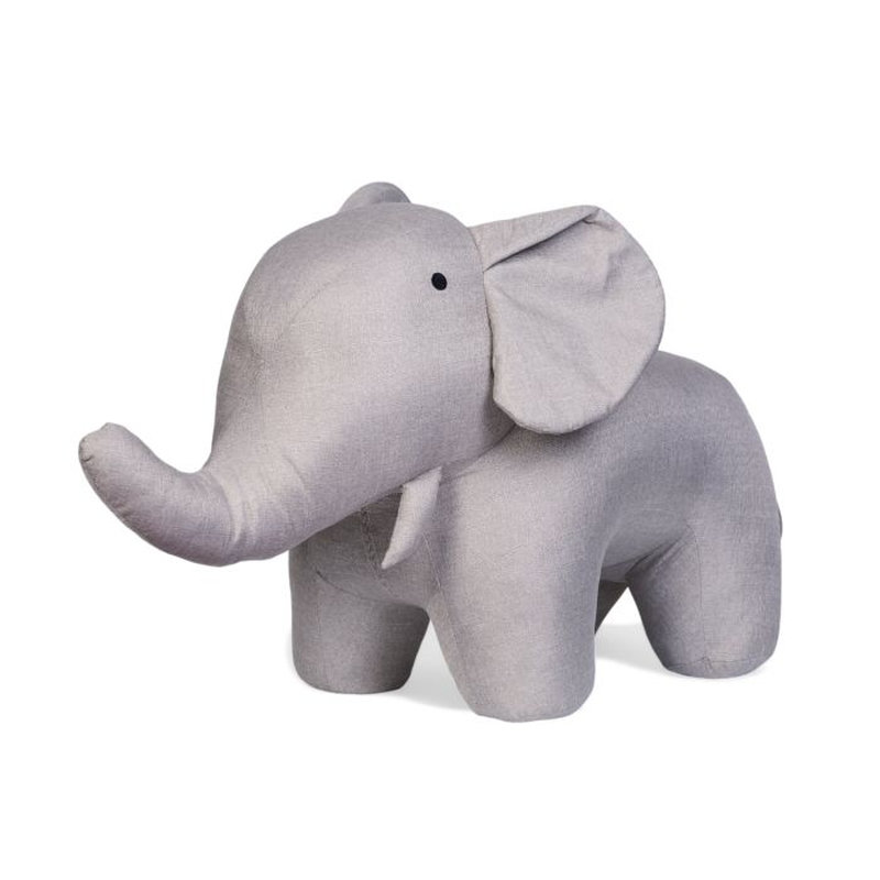 Peluche Éléphant debout Lin Gris Childhome côté