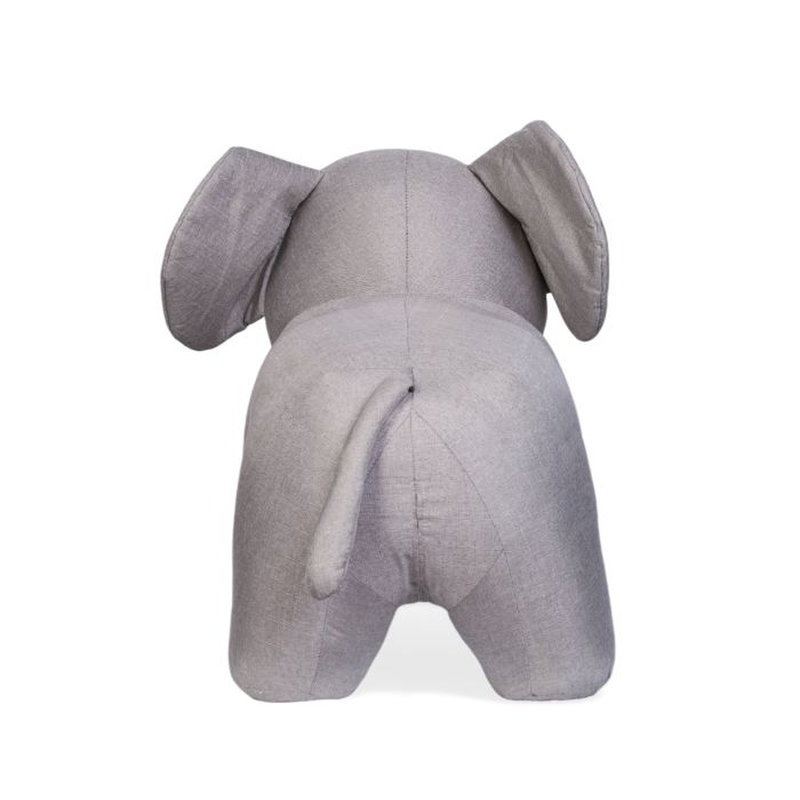 Peluche Éléphant debout Lin Gris Childhome dos