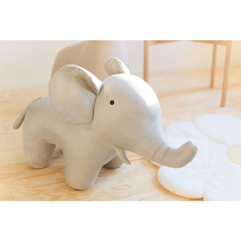 Peluche Éléphant debout Lin Gris Childhome lifestyle