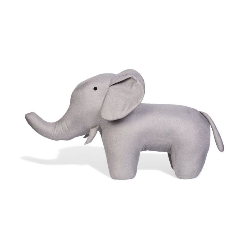 Peluche Éléphant debout Lin Gris Childhome profil