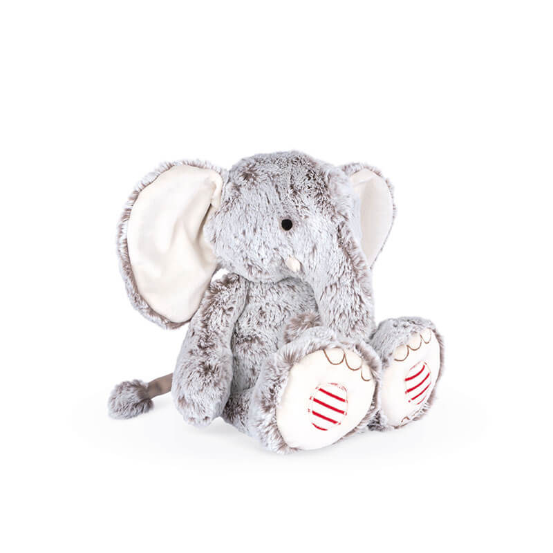 Peluche Éléphant Noa Gris Prestige Rouge Large Kaloo angle