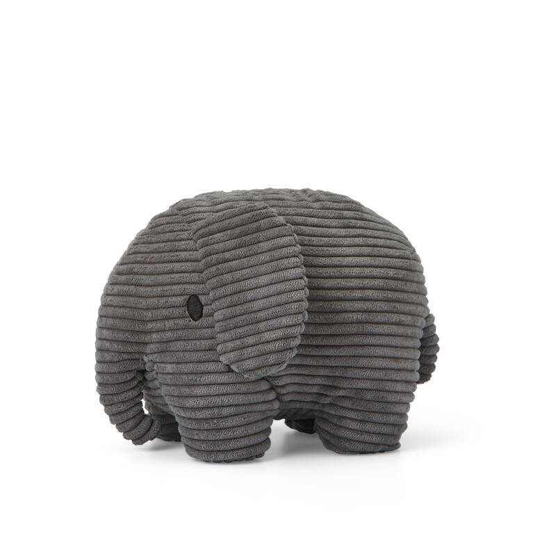 Peluche Elephant Velours Côtelé 23cm Bon Ton Toys côté