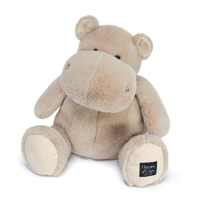 Peluche Hippopotame Hip'Cool beige sable 40 cm Histoire d'Ours