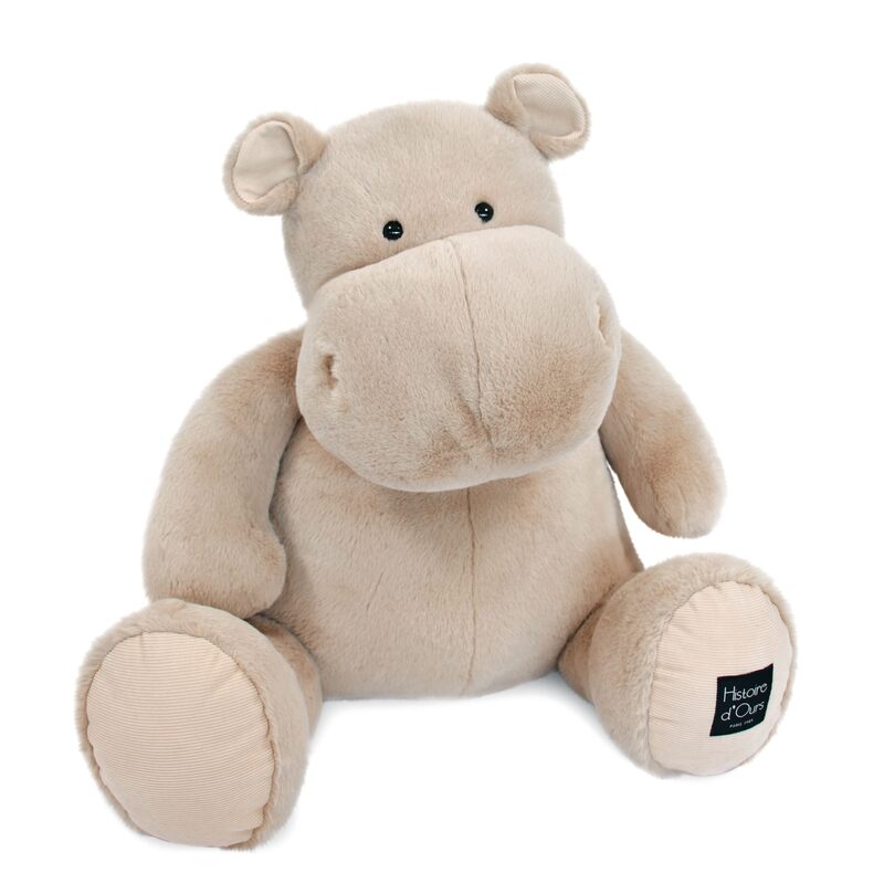 Peluche Hippopotame Hip'Cool beige sable 85 cm Histoire d'Ours