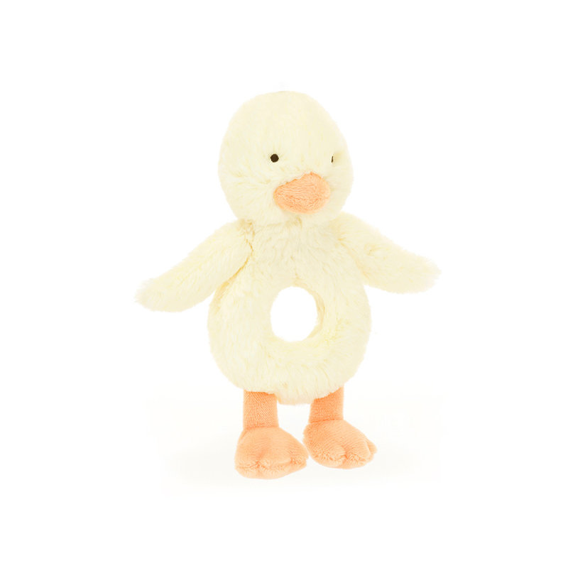 Peluche Hochet Canard Bashful Duckling Jellycat côté