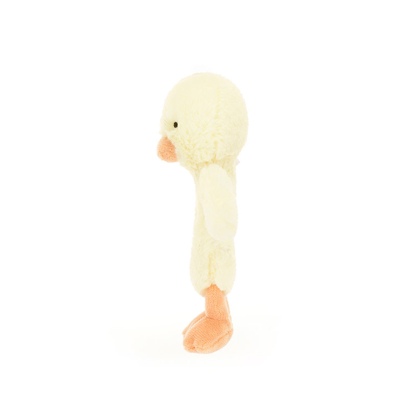 Peluche Hochet Canard Bashful Duckling Jellycat profil