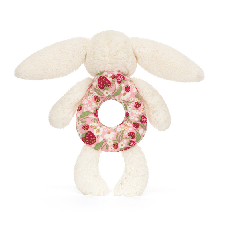 Peluche Hochet Lapin Berry Blossom Cream Bunny Jellycat dos