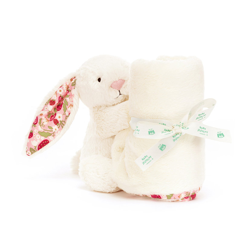 Peluche Lapin Berry Blossom Cream Bunny avec doudou Jellycat côté