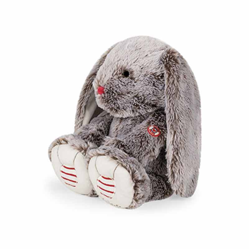 Peluche Lapin Gris Prestige Rouge Kaloo Large Kaloo - Bambinou