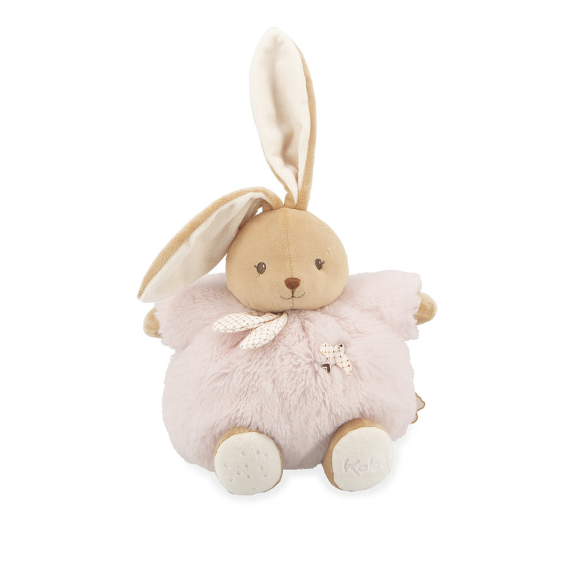 Peluche Lapin rose Patapouf 17 cm Kaloo face assis