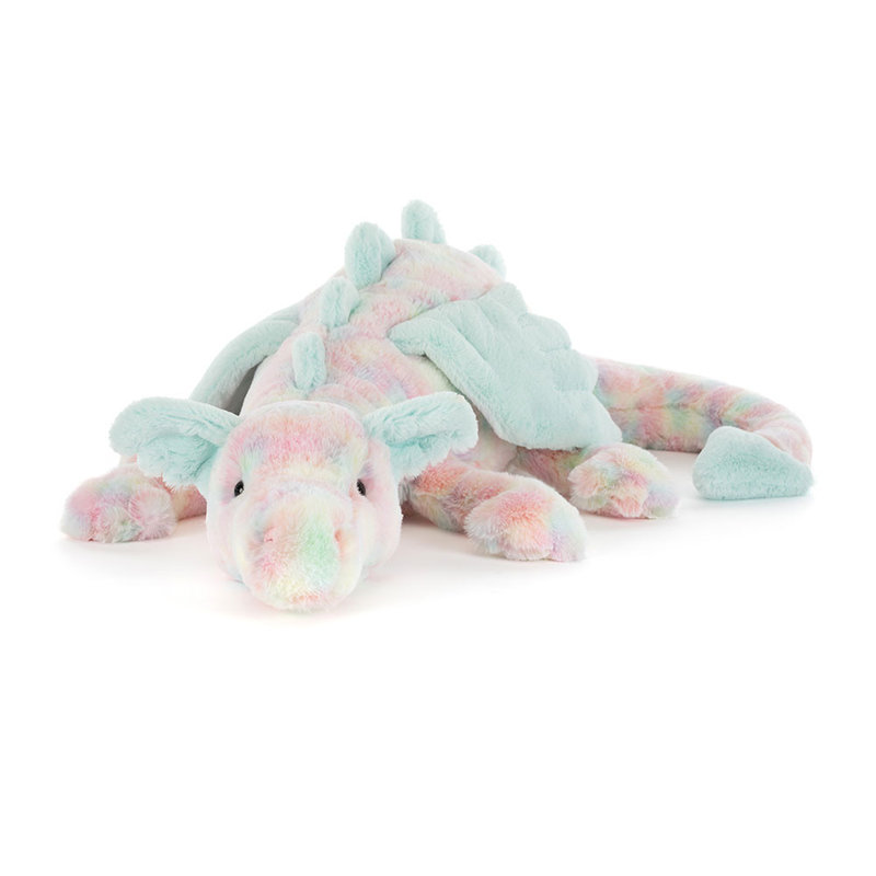 Peluche Lazulia Dragon Huge Jellycat côté