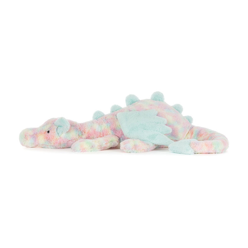 Peluche Lazulia Dragon Huge Jellycat profil