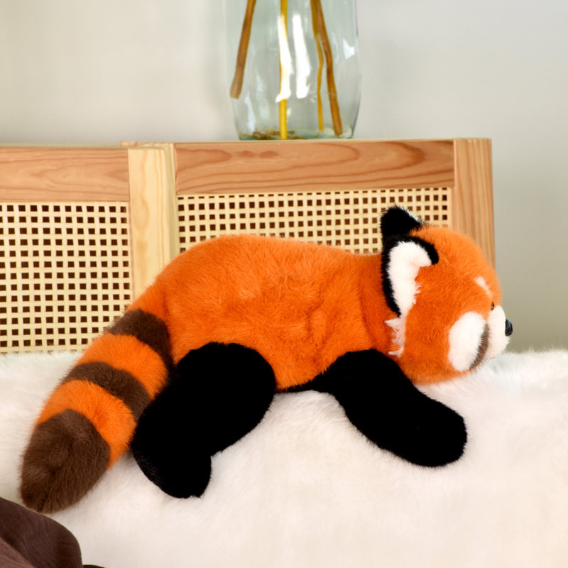 Peluche lestée panda roux Sierra 32 cm profil droit