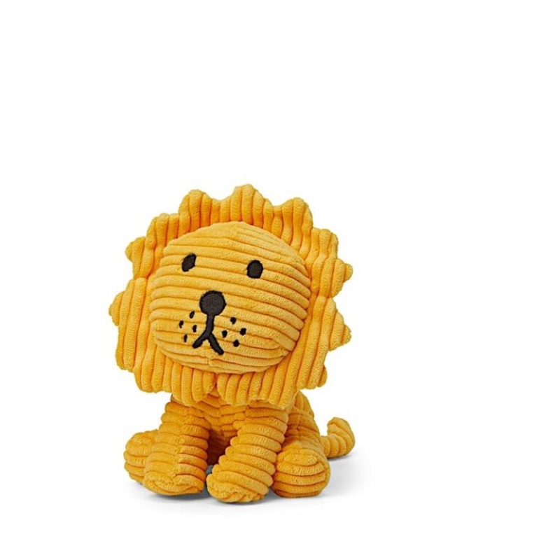 Peluche Lion Velours Côtelé - 17 cm Bon Ton Toys angle