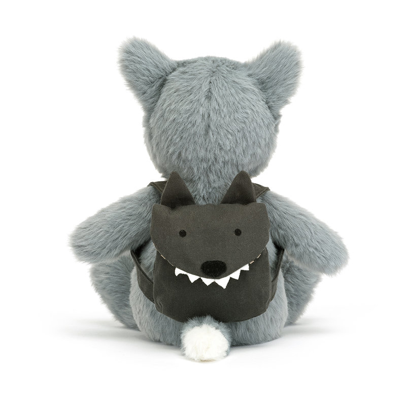 Peluche Loup Backpack Wolf Jellycat face
