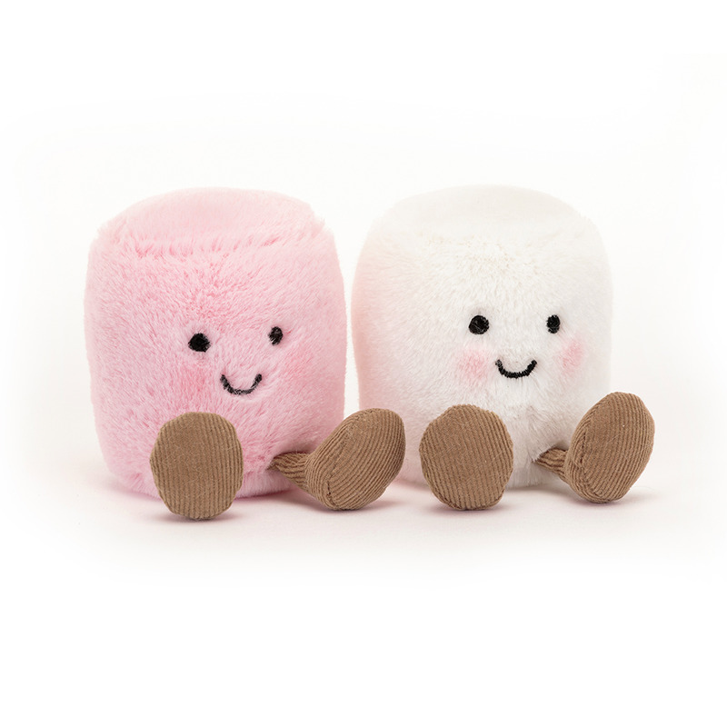 Peluche Marshmallows Rose et Blanc Amuseable Jellycat cote