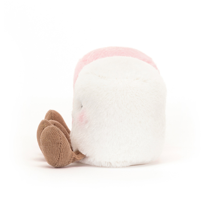 Peluche Marshmallows Rose et Blanc Amuseable Jellycat profil