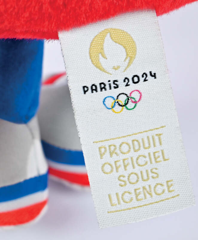 Peluche Mascotte Officielle Jeux Olympiques Paris 2024 27 cm Doudou et Compagnie languette