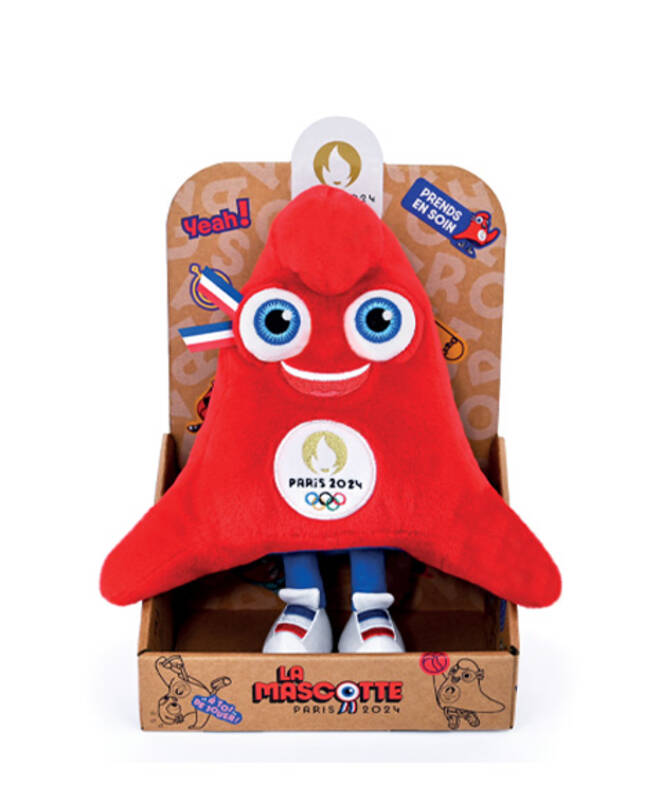 Peluche Mascotte Officielle Jeux Olympiques Paris 2024 27 cm Doudou et Compagnie package