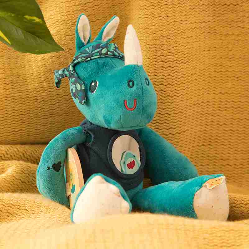 Peluche multi-activités Marius le Rhino Lilliputiens Ambiance