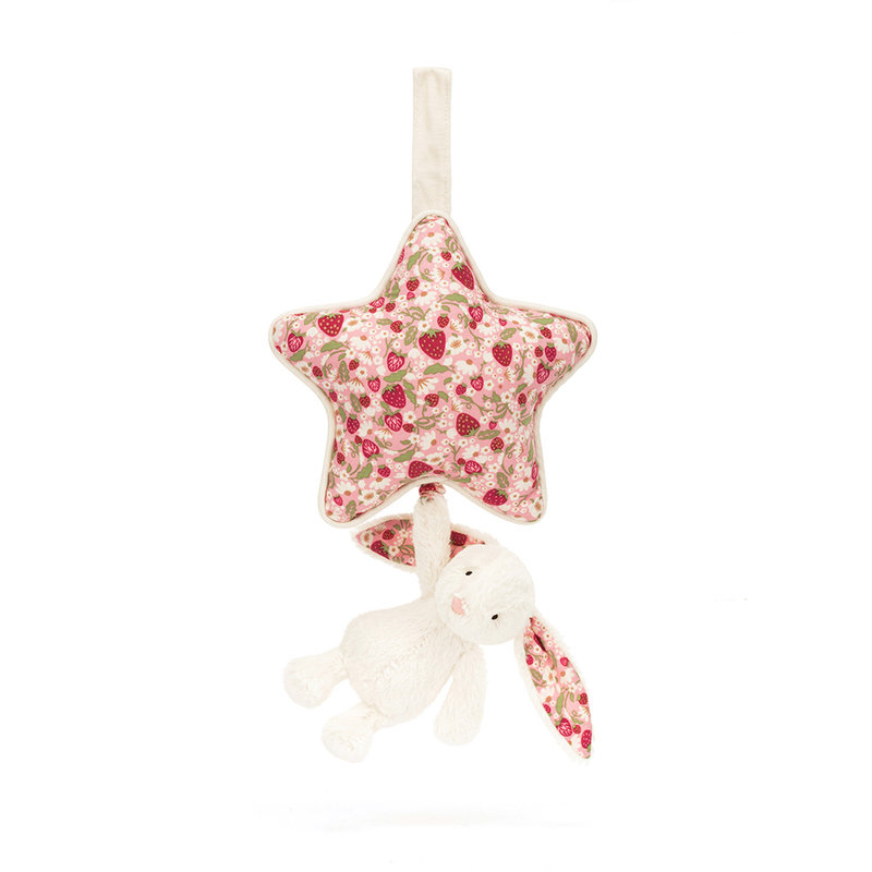 Peluche musicale Lapin Berry Blossom Cream Jellycat face