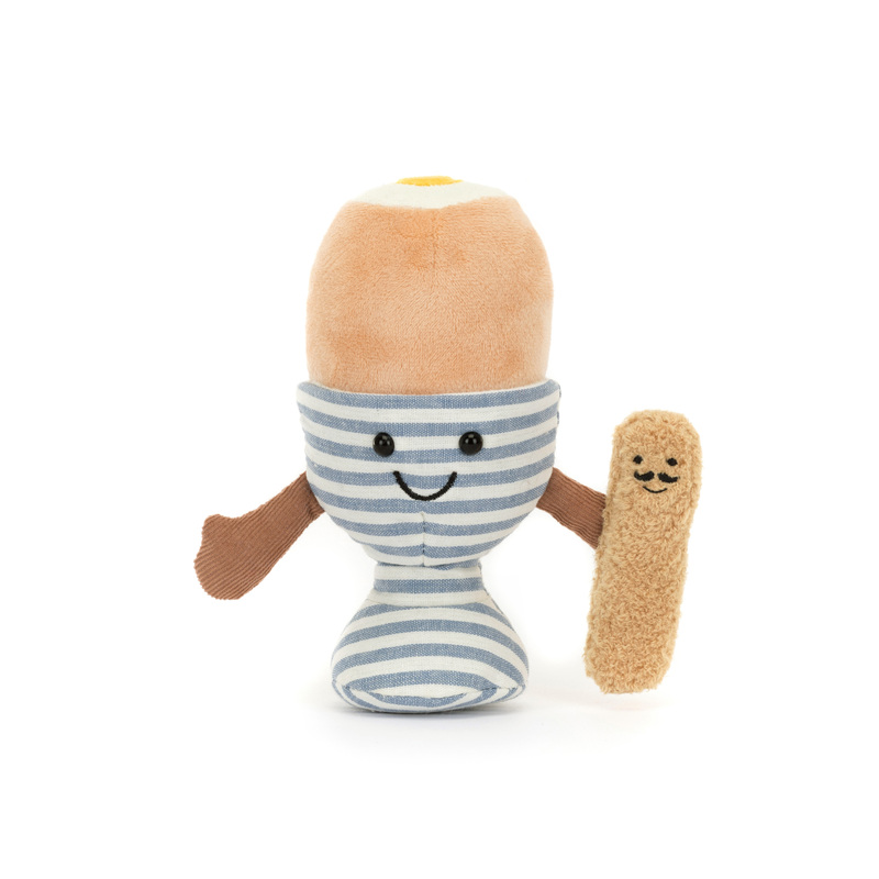 Peluche Oeuf à la Coque Amuseables Boiled Egg & Soldier Jellycat face