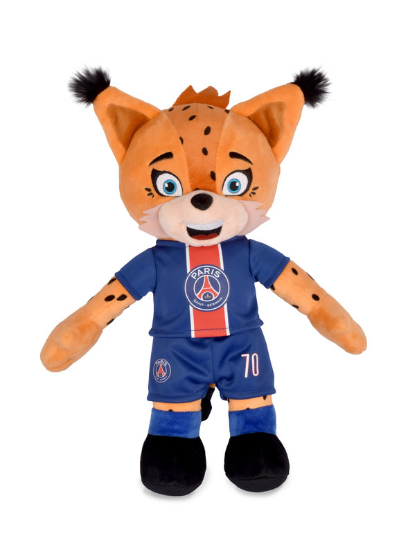 Peluche officielle PSG Mascotte Germain Le Lynx 25 cm Doudou et Compagnie Produit