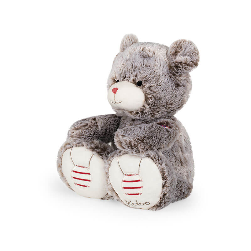 Peluche Éléphant Noa Gris Prestige Rouge XL Kaloo - Bambinou