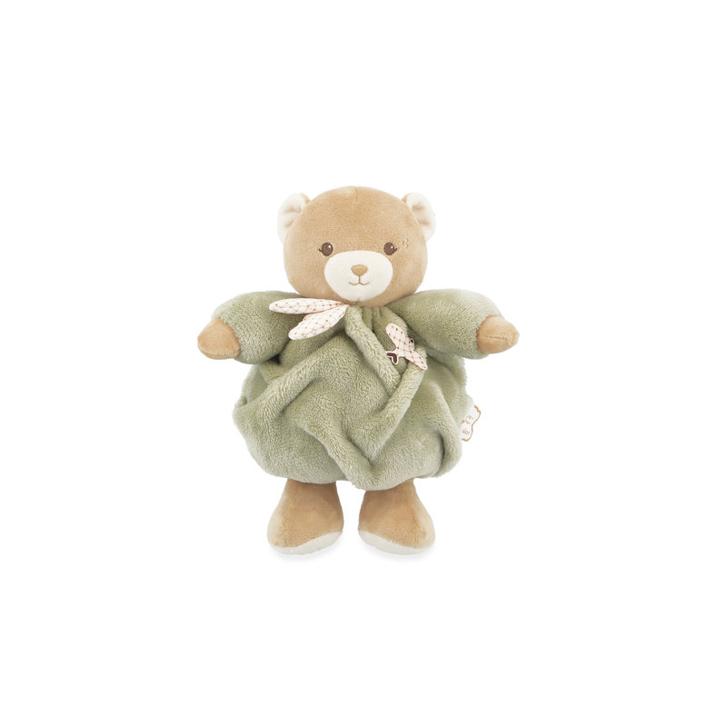 Peluche Ours Vert Patapouf 17 cm Kaloo face