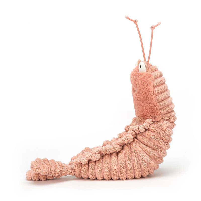 Peluche Sheldon Shrimp la Crevette Jellycat profil 