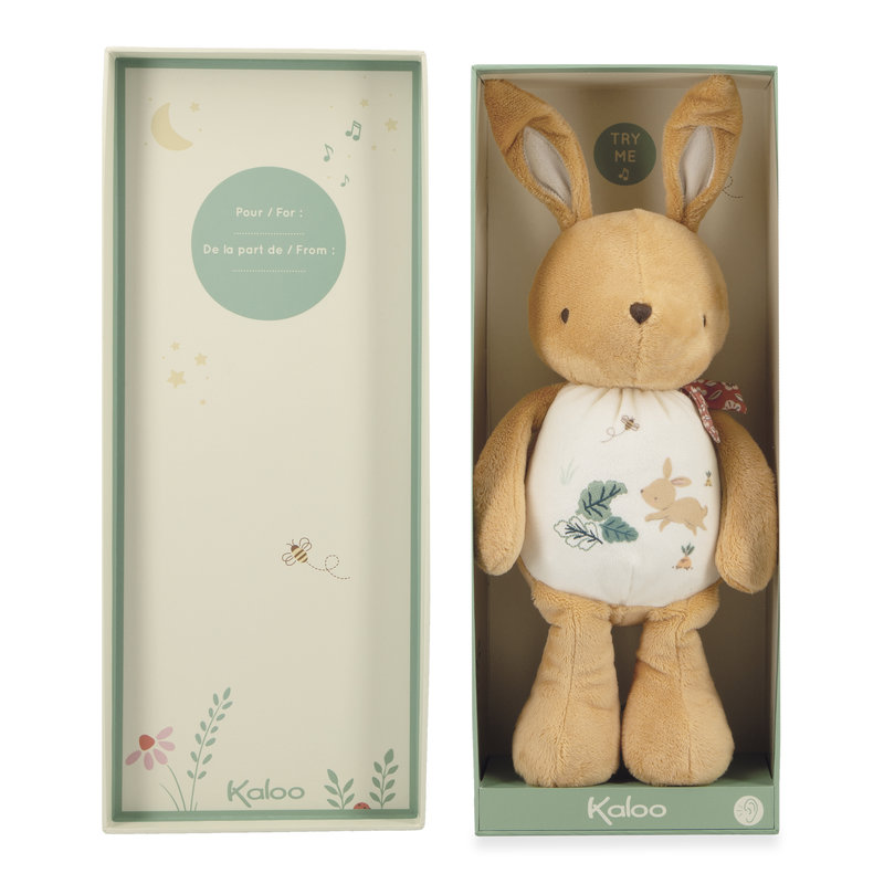 Peluche Sonore Lapin Kaloo dans la boîte 