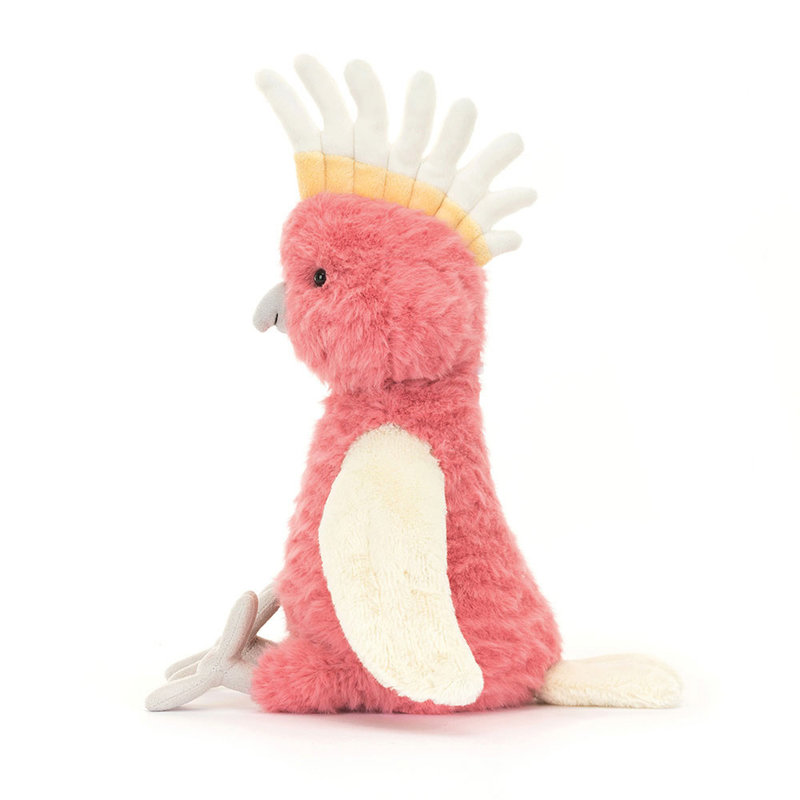 Peluche Squawkatoo le Cacatoès Jellycat profil 
