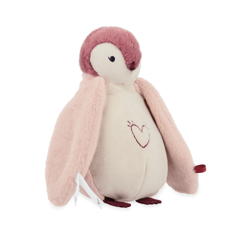 Peluche Veilleuse Manchot Rose KALOO cote droit