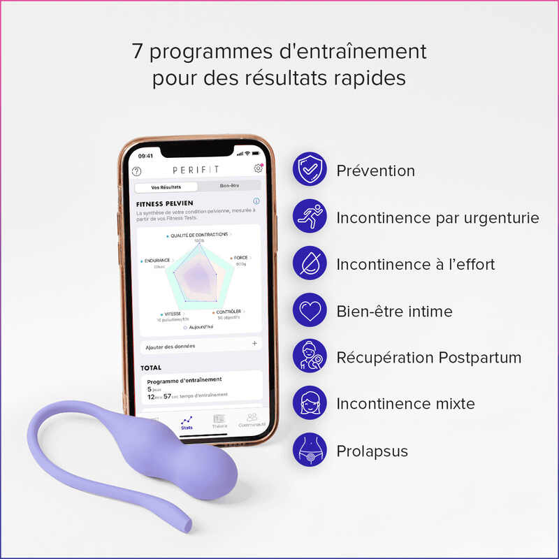 Perifit Care + sonde de renforcement périnéale connectée Perifit programme