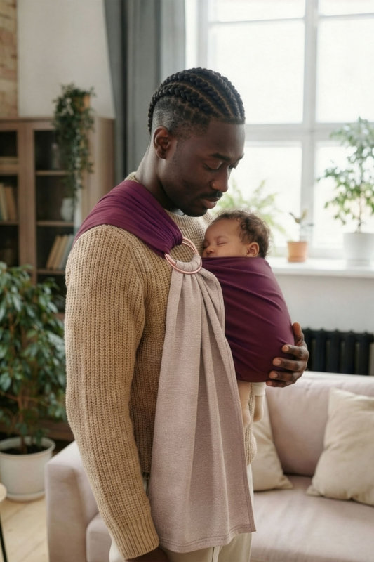 Petite Écharpe Sans Noeud Sans Pad Figue/Latte Love Radius lifestyle 2