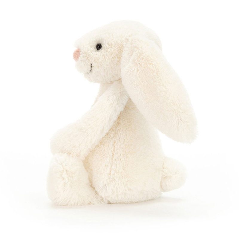 Petite peluche Lapin Bashful Bunny Crème Jellycat côté