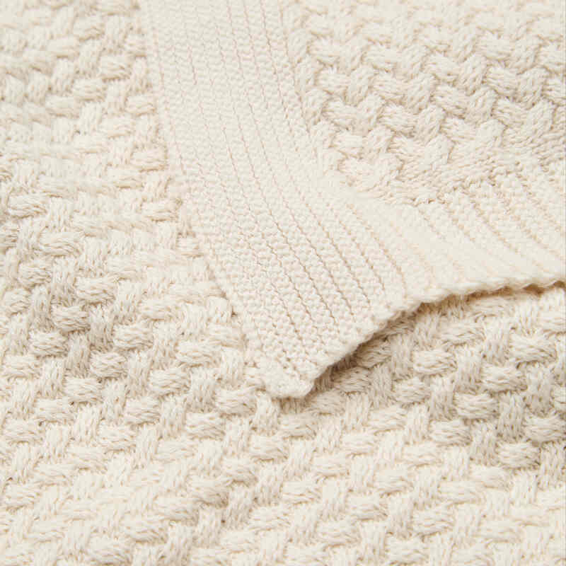 Plaid bébé en tricot Harper - GOTS - Off White Cam Cam zoom